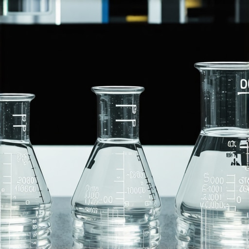 3 Lab Beakers with 2026 Measurement Marks