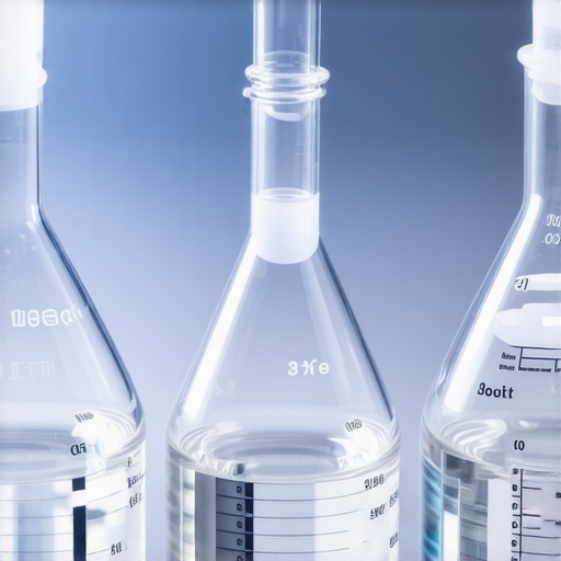 3 Lab Volumetric Flasks with Glass Stoppers