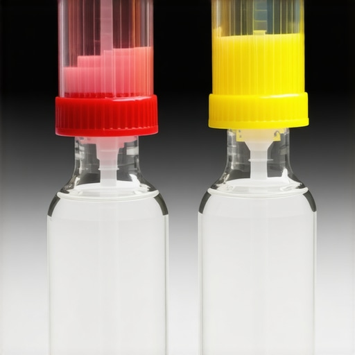 3 Lab Wash Bottles with Color-Coded Caps