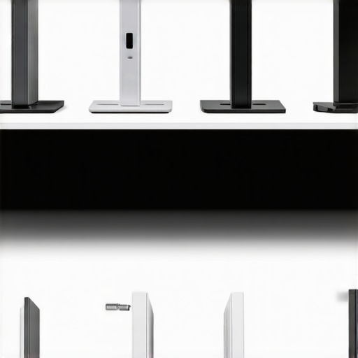 6 Mobile Computer Stands with Height-Adjustable Tops