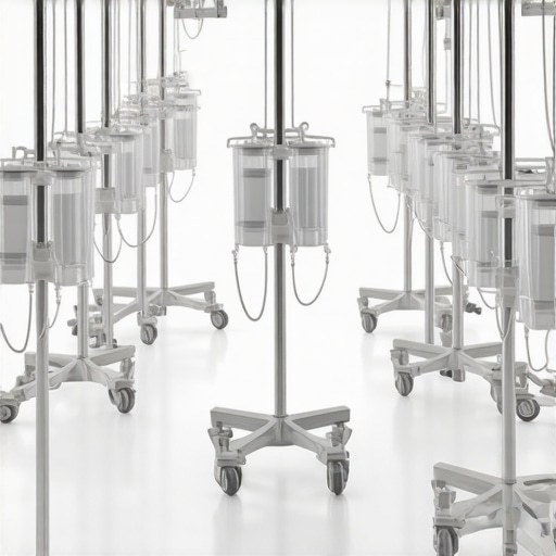 7 Mobile IV Poles with Heavy-Duty Locking Casters