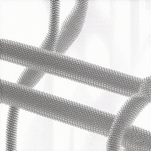 Laboratory test of antimicrobial fabric with silver infusion showing microscopic fibers.