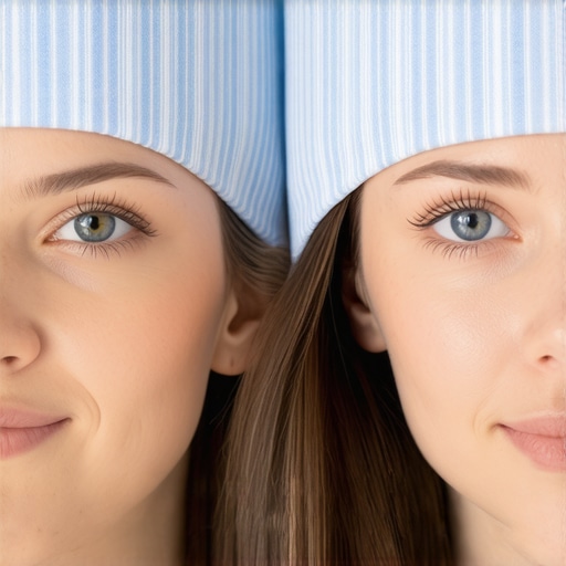 Detailed close-up of antimicrobial-treated surgical cap fabric showing texture and coating