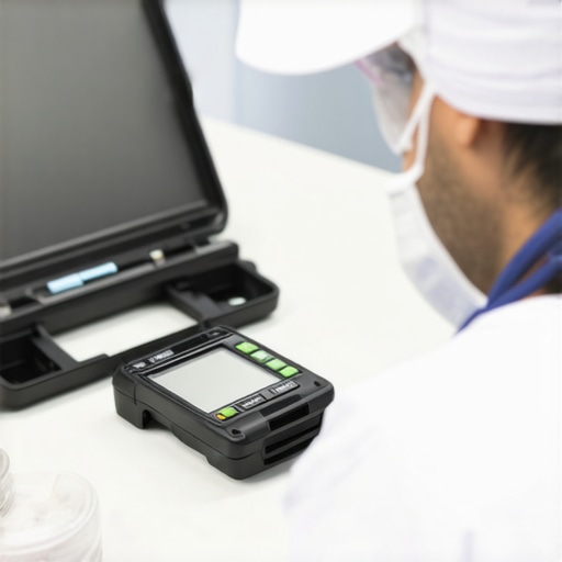 Healthcare professional adjusting medical device to ensure accuracy