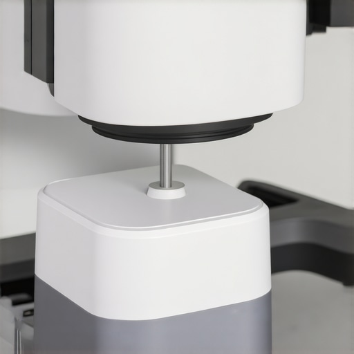 Close-up of a dental scanner during calibration process, showing lenses and adjustment controls.