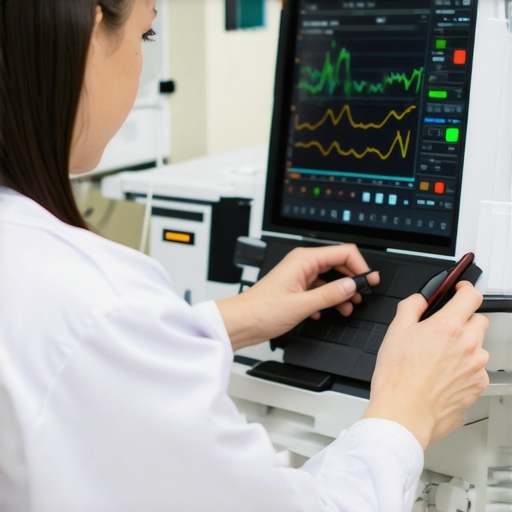 Calibrating medical devices for optimal performance A medical professional using calibration equipment to maintain device accuracy
