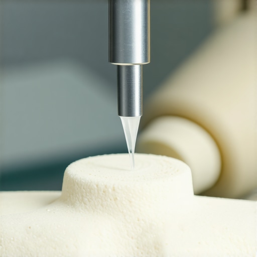 Ceramic Bone Drilling with Cooling Surgeon operating ceramic drill with irrigation system in an operating room.