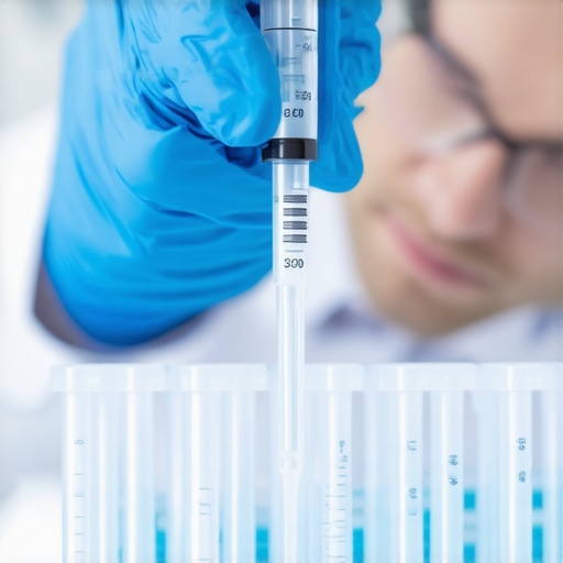 Researcher examining various pipette fillers in a laboratory setting.