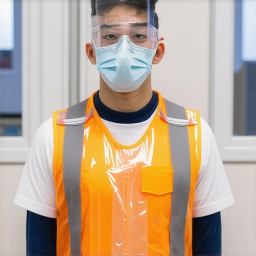 Healthcare worker using a cooling vest under PPE for heat relief