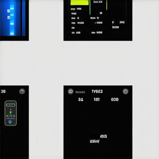 Medical device digital interface showing sensors and readings