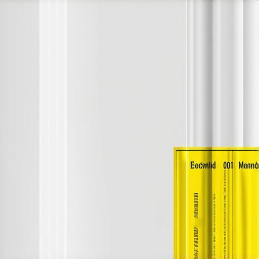 Close-up image of spunbond polypropylene fabric used in disposable lab coats with safety certification labels