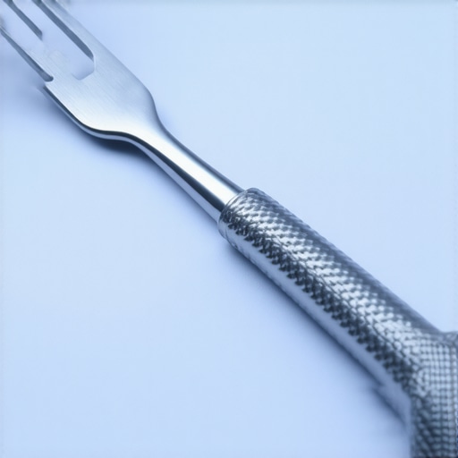 High-quality dental spatula for alginate mixing Stainless steel dental spatula with ergonomic grip for high-viscosity materials