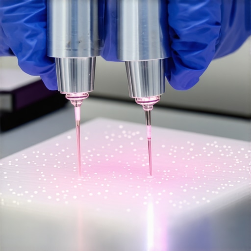 Technician calibrating and cleaning medical laboratory devices to ensure optimal performance.