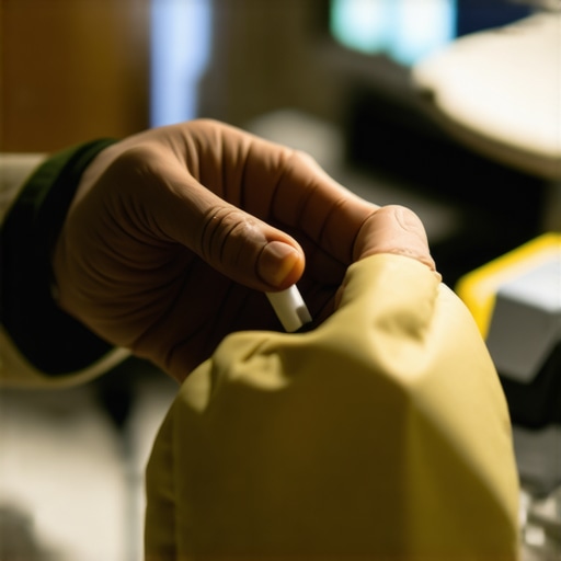 Medical Equipment Calibration in Progress Healthcare professional calibrating medical devices with digital tools in a clinical environment