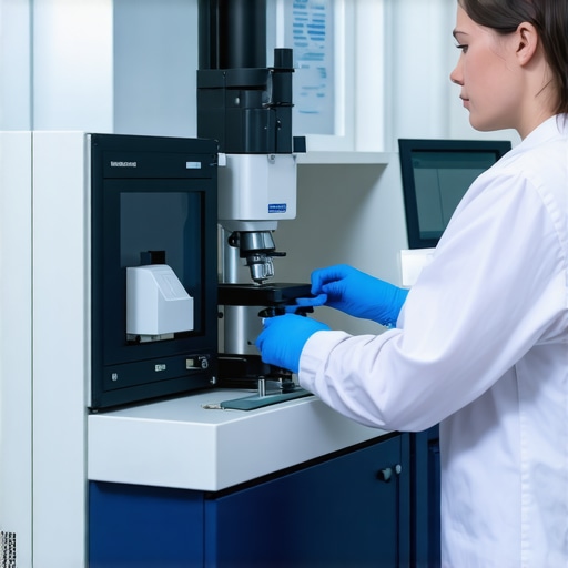 Technicians maintaining medical laboratory equipment with advanced tools