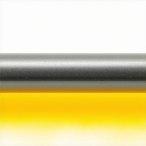 Close-up image of a PTFE-coated magnetic stir bar in a laboratory.