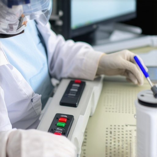 Precise Calibration of Medical Equipment Technician performing calibration on a medical device ensuring accuracy