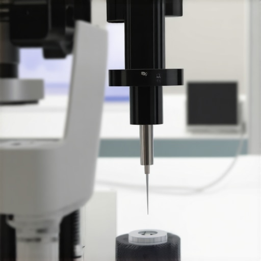 Healthcare professional performing calibration on medical devices with precision tools.