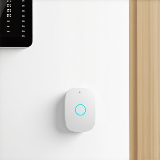 Healthcare professionals adjusting smart thermostats with sensors in a hospital