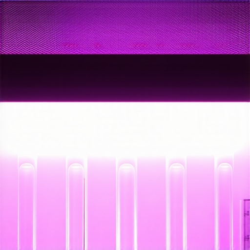 A UV sterilizer device emitting UV light during instrument sterilization in a lab.