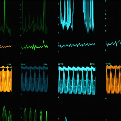 Digital diagnostic tool showing device health status in a hospital environment.