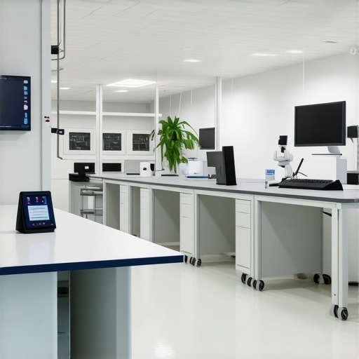 High-tech medical equipment maintenance A high-tech laboratory with real-time monitoring of medical devices