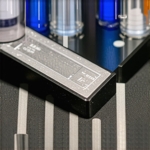 Technician calibrating a medical device with digital tools