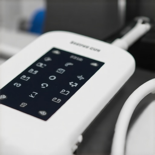 Modern Medical Device Interface A high-tech medical device with digital controls in a healthcare environment