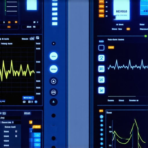 Close-up of high-tech medical devices with glowing displays