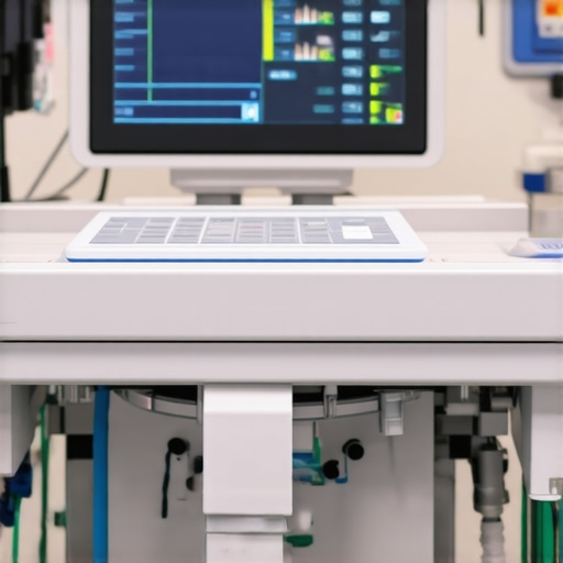 Operating room with RFID-enabled surgical instruments and digital inventory display.