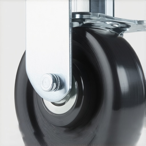 A high-quality medical caster wheel featuring a sealed precision bearing and debris guards to ensure smooth mobility in hospital environments.