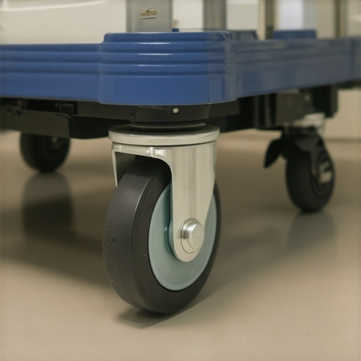 High-Traction Equipment Base Heavy-duty medical stand casters on clinic floor